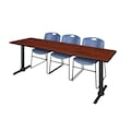 Cain Rectangle Tables > Training Tables > Cain Training Table & Chair Sets, 84 X 24 X 29, Cherry MTRCT8424CH44BE